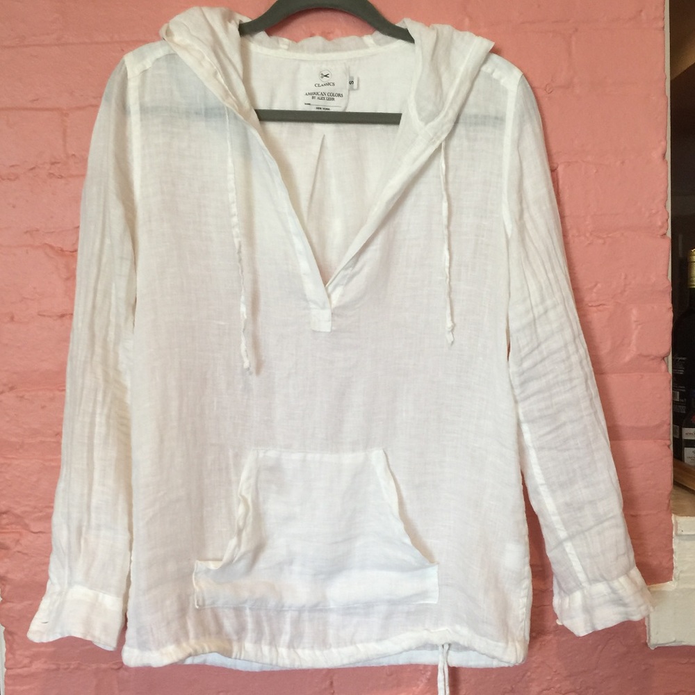 American colors classics White linen top